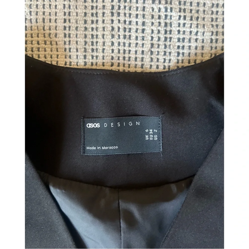 ASOS Longline Cutaway Vest Black